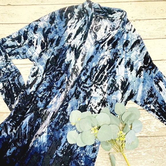 NIC+ZOE Sweaters - NIC+ZOE Abstract Open Front Cardigan